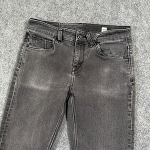 Volcom Jeans 30 Black Grey Slim Fit Denim Pants True To This A1931503 Mens‎
